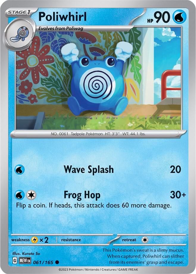 Pokemon Poliwhirl 61/165 151