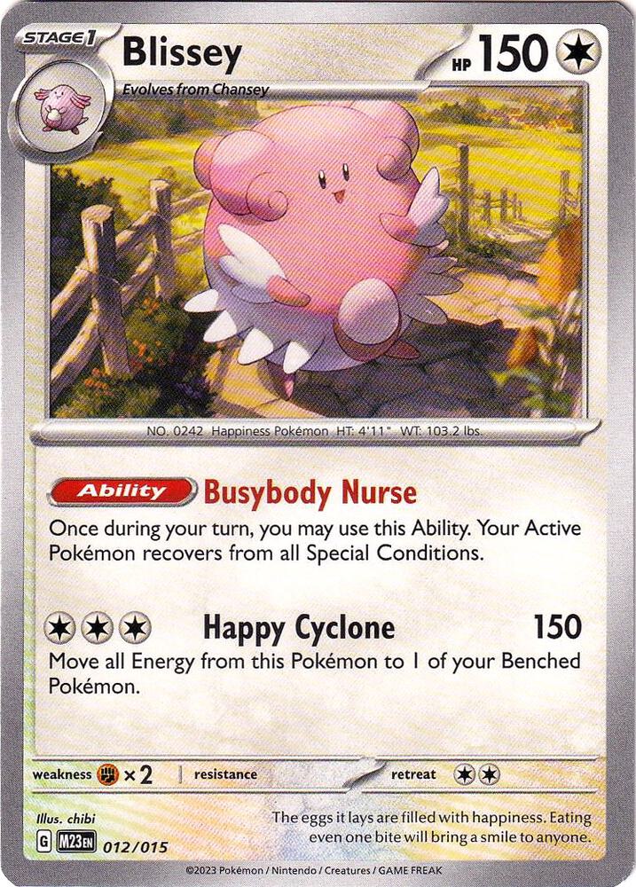 Pokemon Blissey 12/15 McDonald's Collection 2023