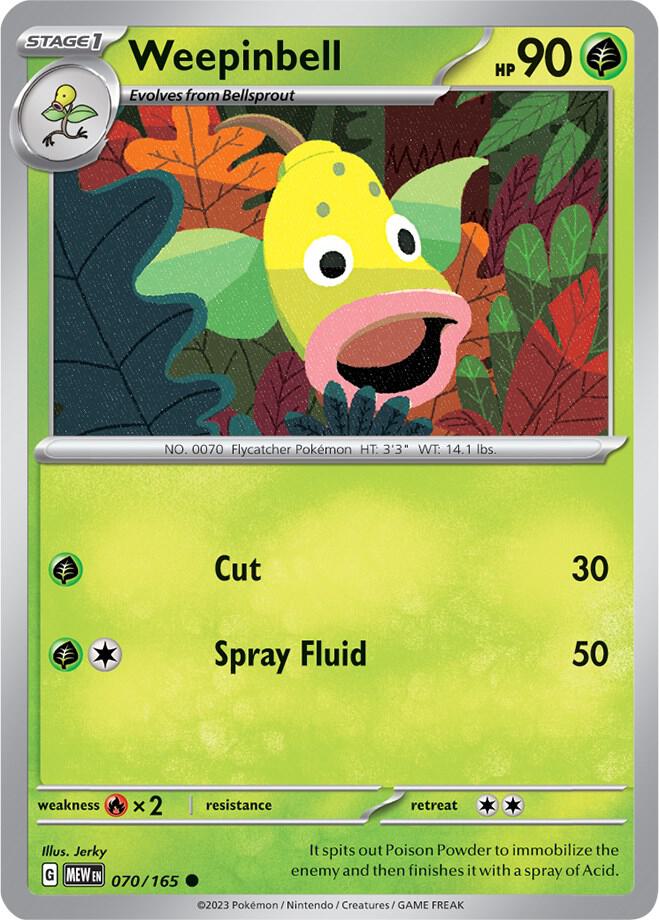 Pokemon Weepinbell 70/165 151