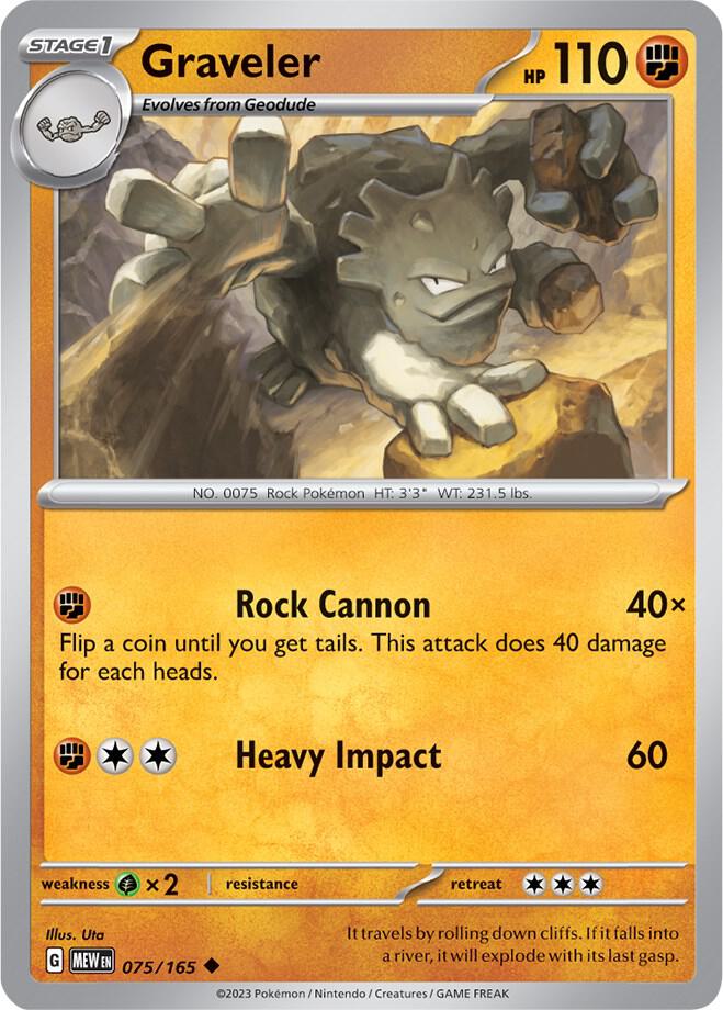 Pokemon Graveler 75/165 151
