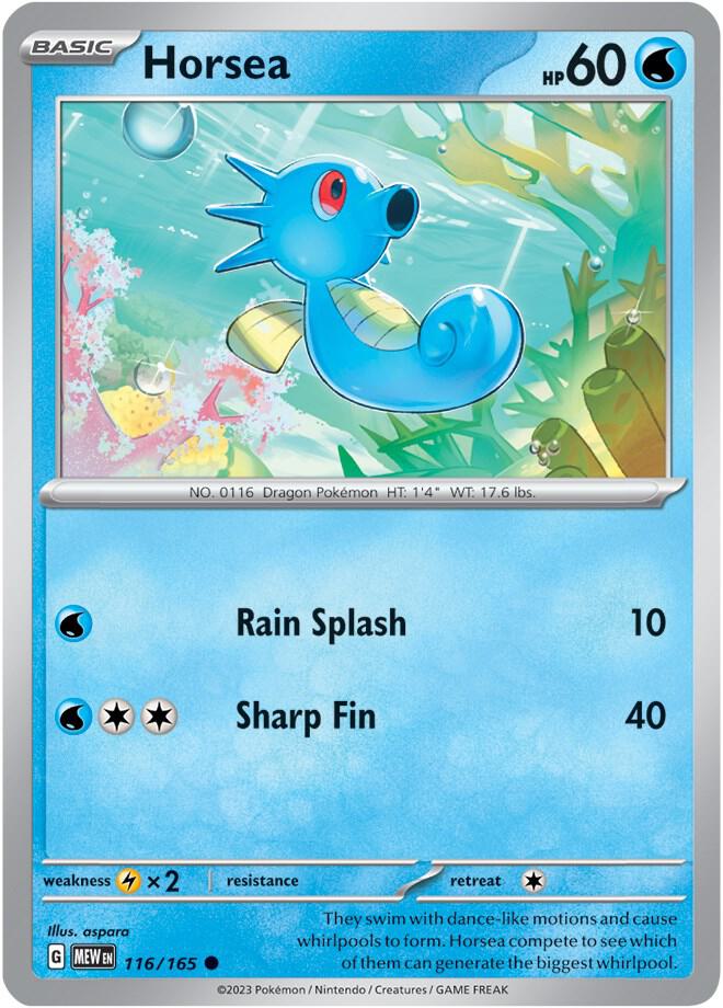 Pokemon Horsea 116/165 151