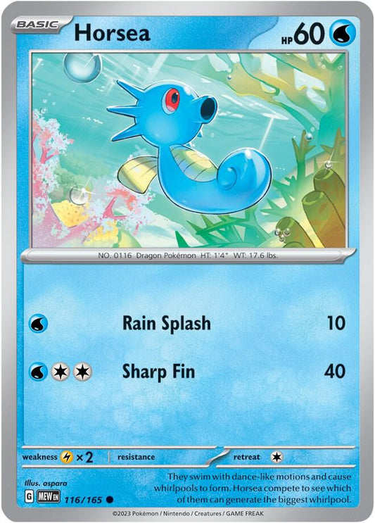 Pokemon Horsea 116/165 151