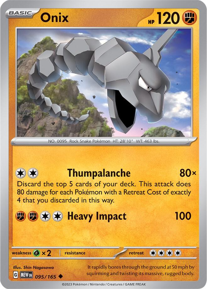 Pokemon Onix 95/165 151