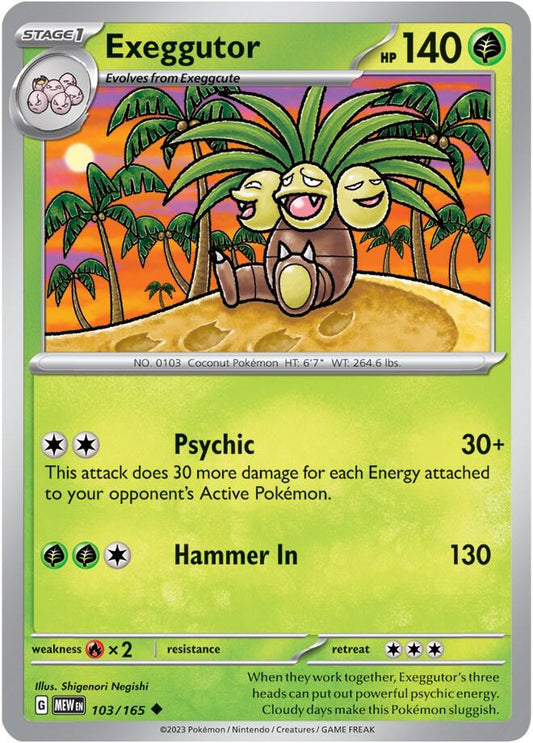 Pokemon Exeggutor 103/165 151