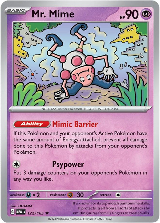Pokemon Mr. Mime 122/165 151