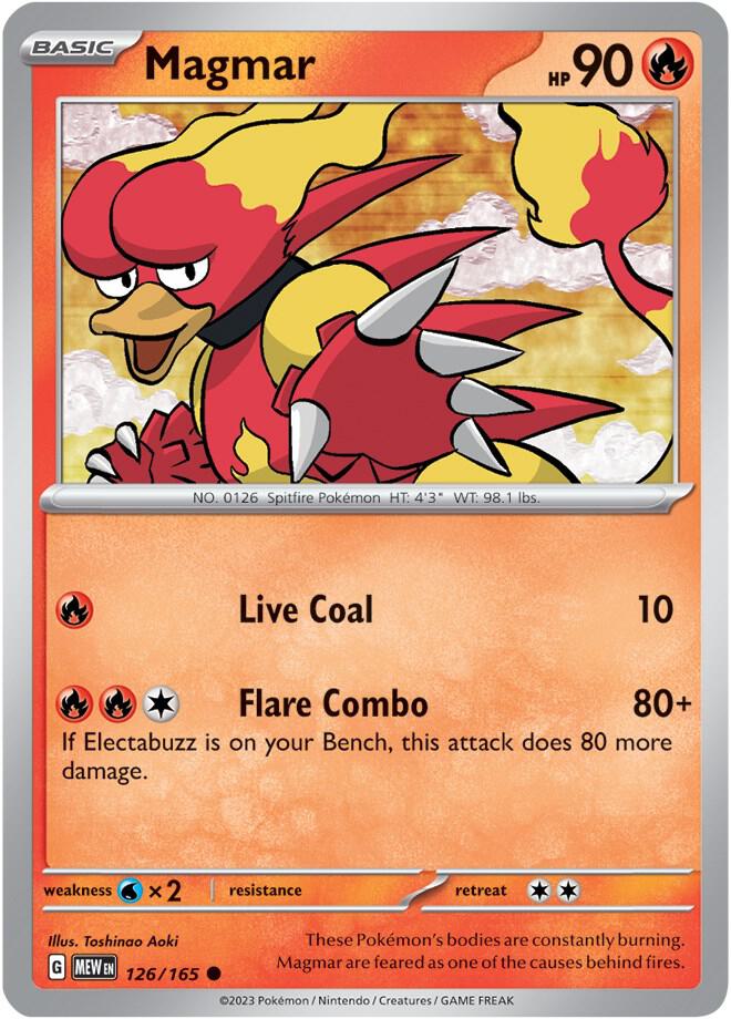 Pokemon Magmar 126/165 151