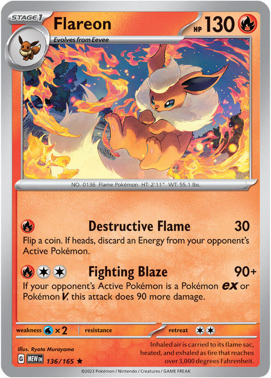 Pokemon Flareon 136/165 151