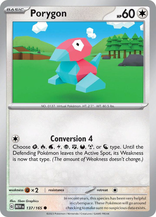 Pokemon Porygon 137/165 151