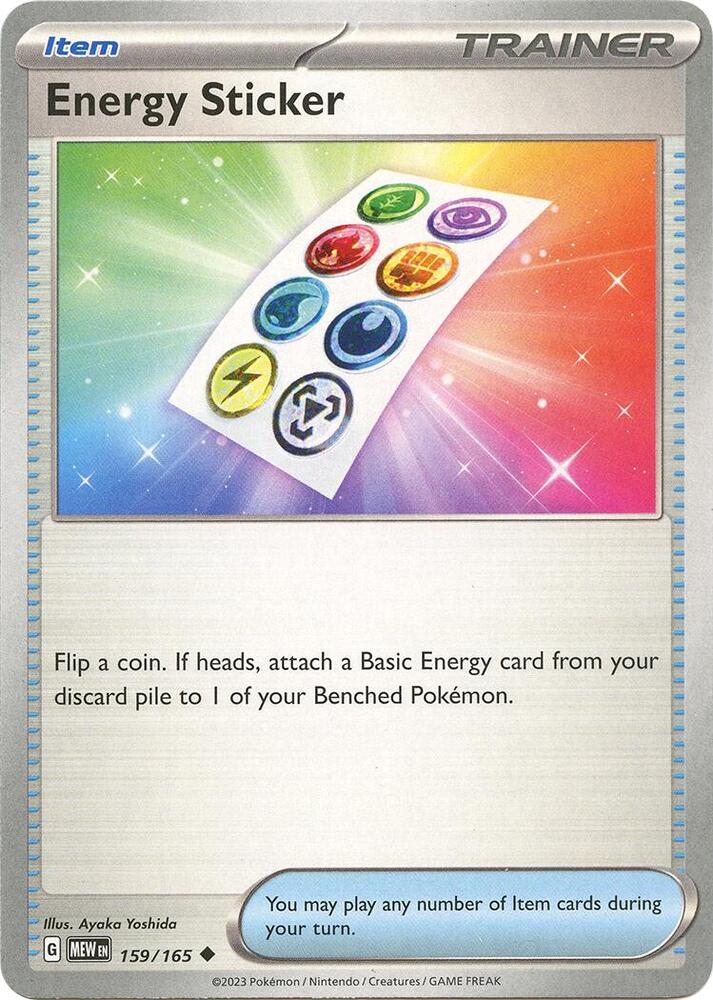 Pokemon Energy Sticker 159/165 151