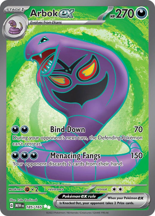 Pokemon Arbok ex 185/165 151