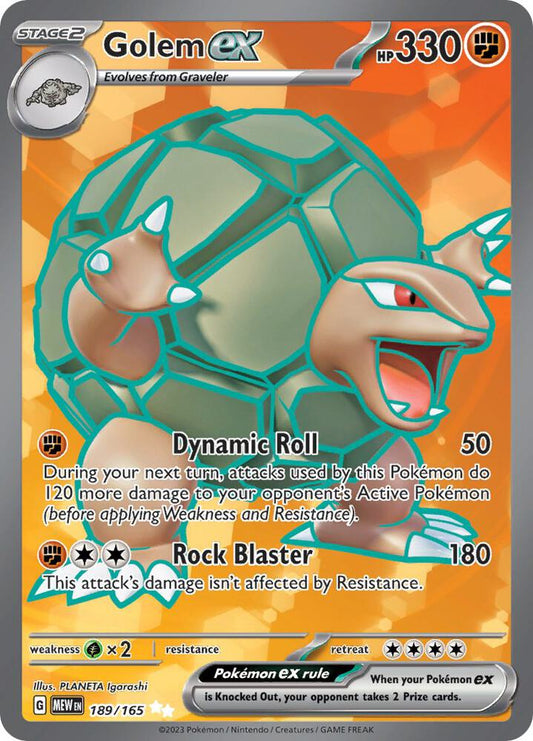 Pokemon Golem ex 189/165 151