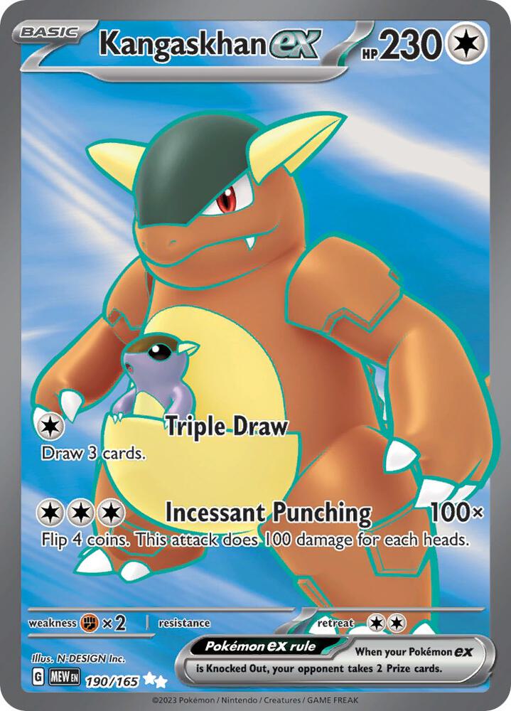 Pokemon Kangaskhan ex 190/165 151