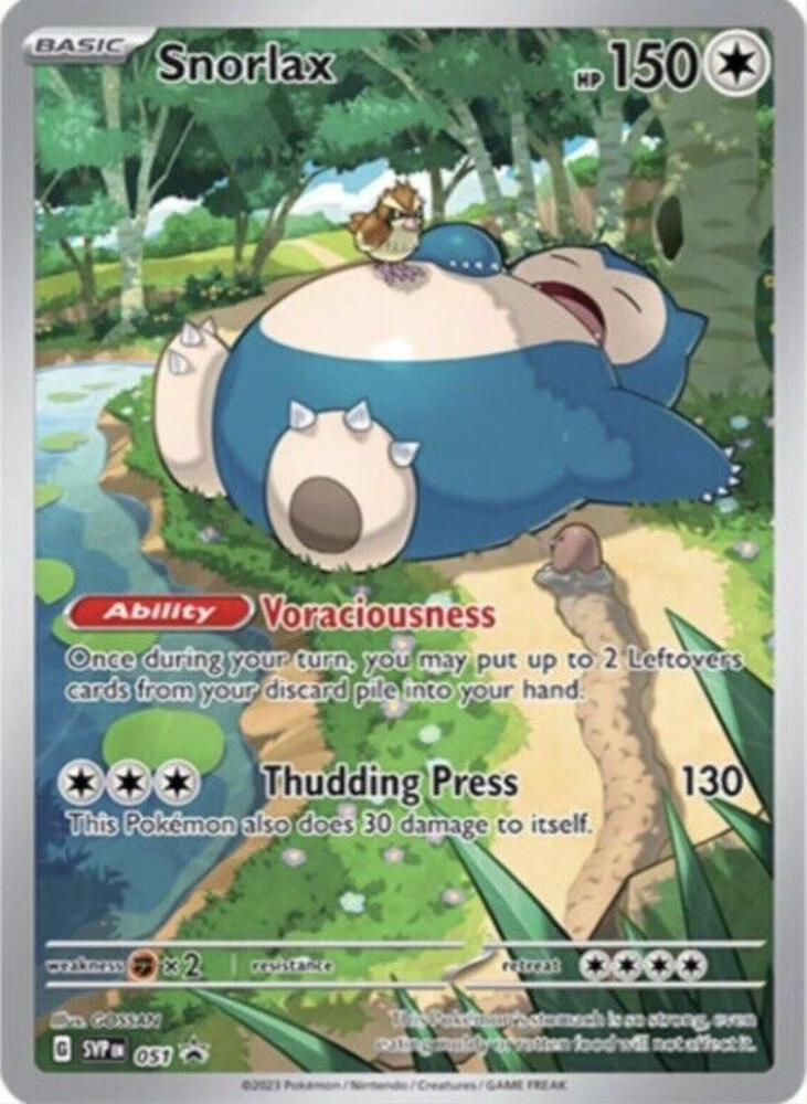Pokemon Snorlax 51 SVP Black Star Promos