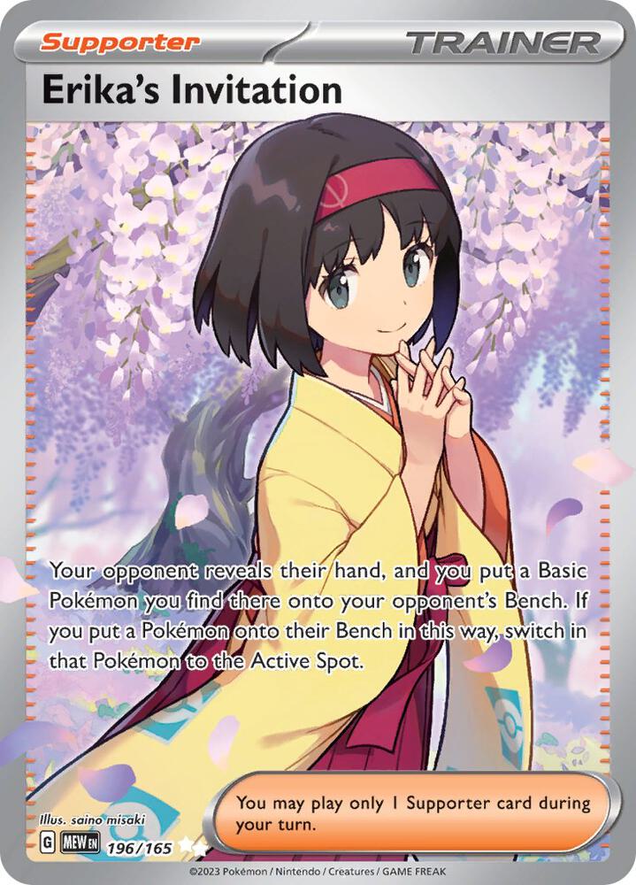 Pokemon Erika's Invitation 196/165 151