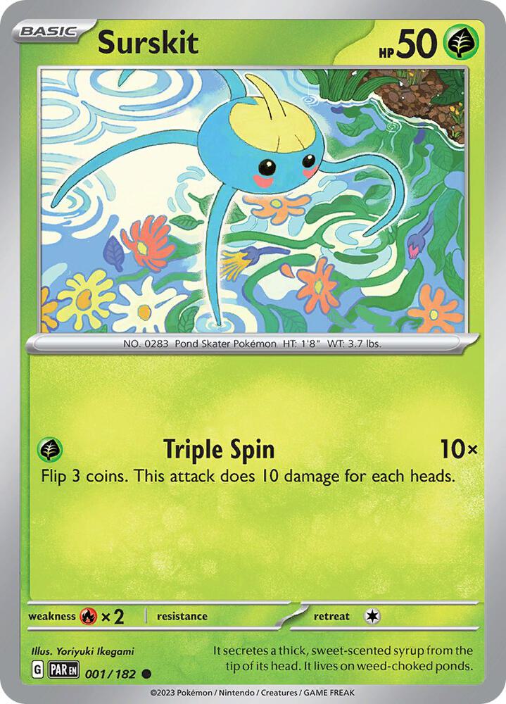 Pokemon Surskit 1/182 Paradox Rift