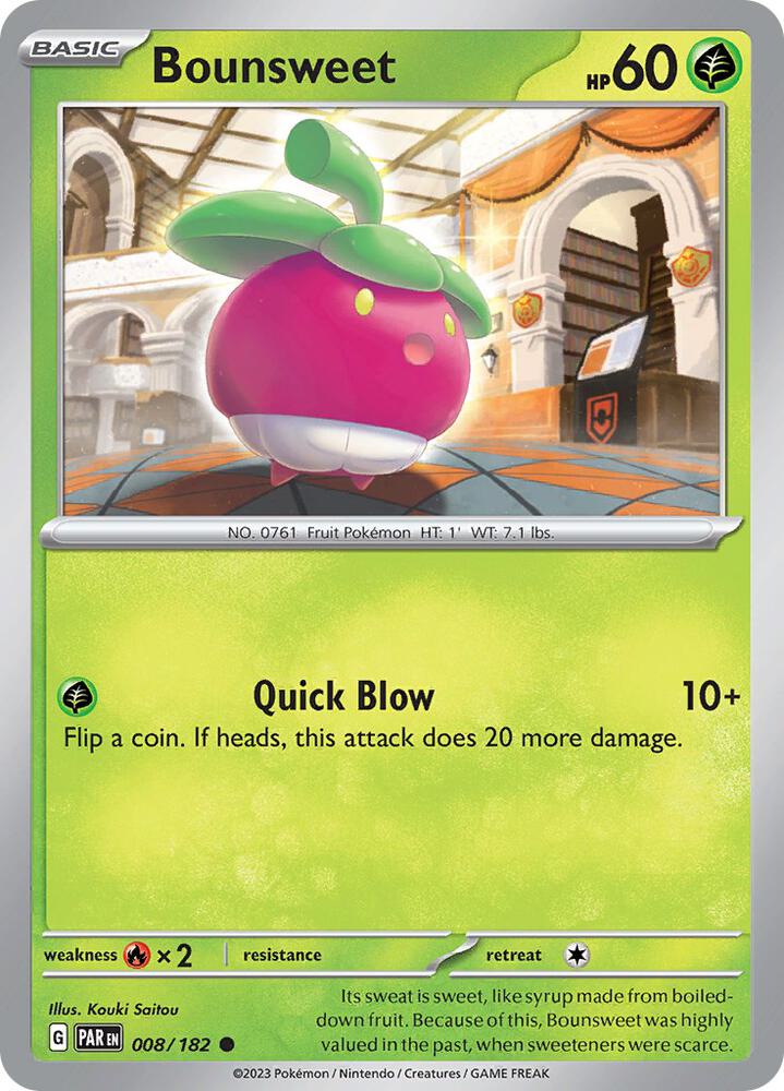 Pokemon Bounsweet 8/182 Paradox Rift