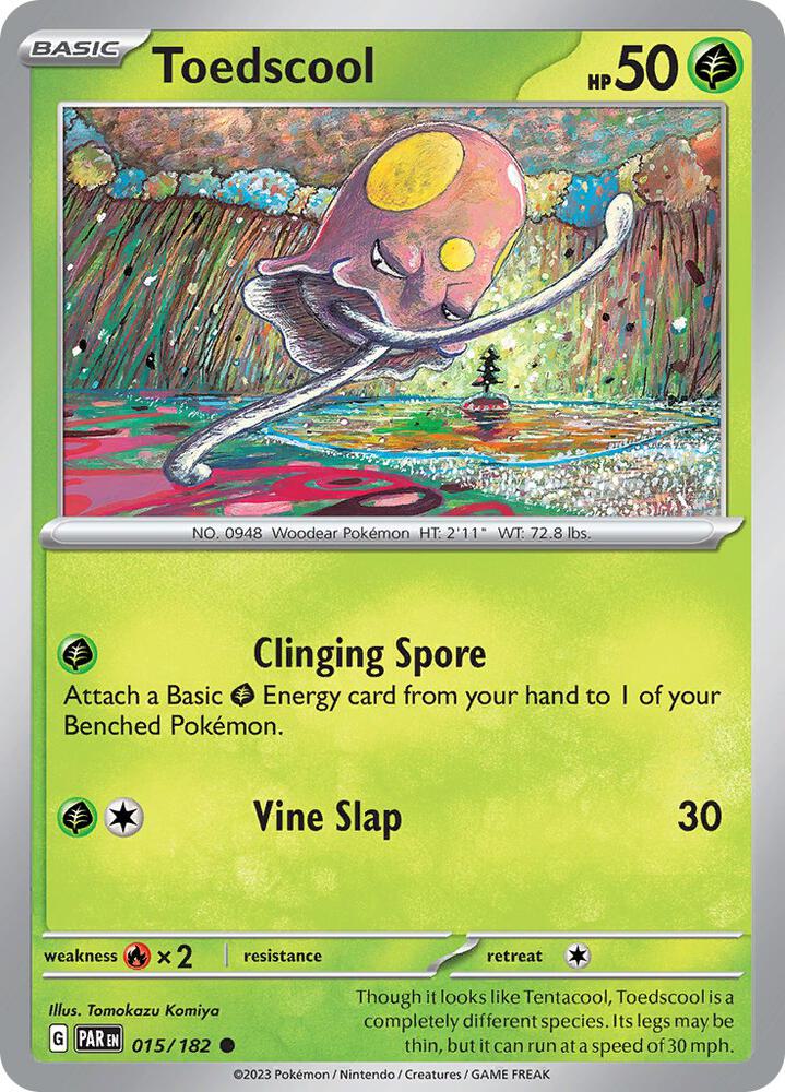 Pokemon Toedscool 15/182 Paradox Rift