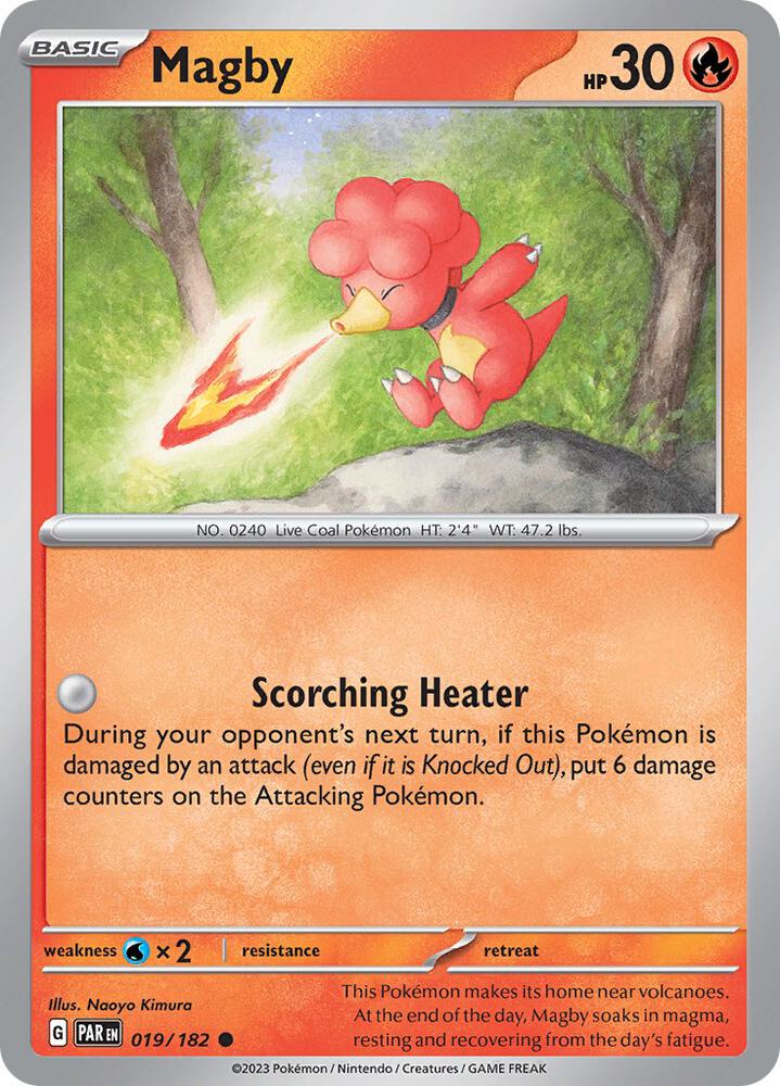 Pokemon Magby 19/182 Paradox Rift