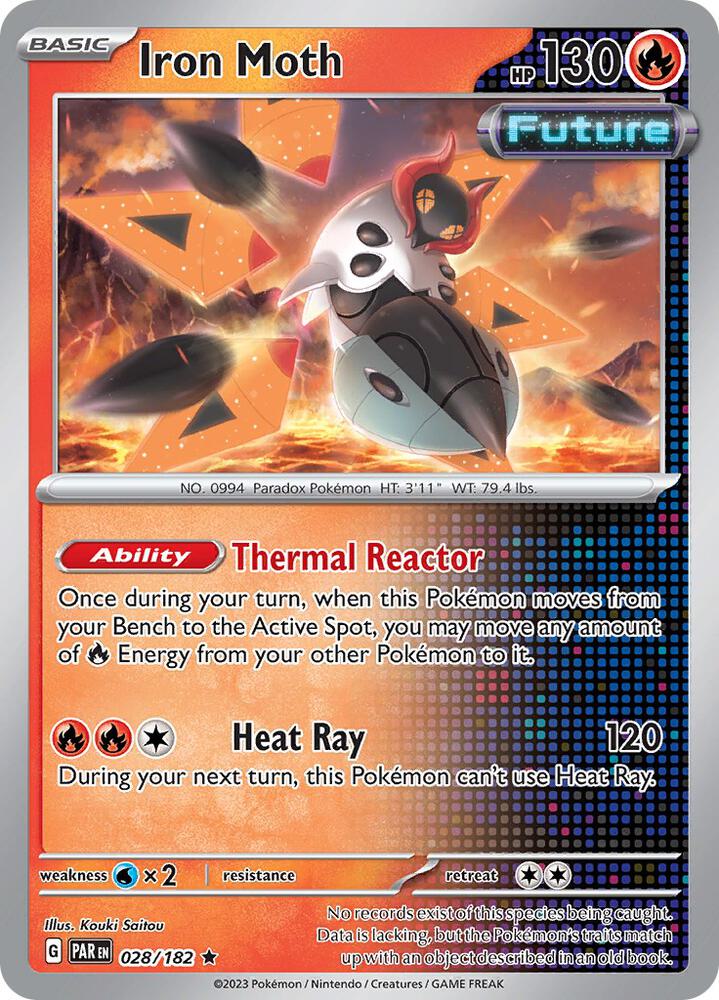 Pokemon Iron Moth 28/182 Paradox Rift