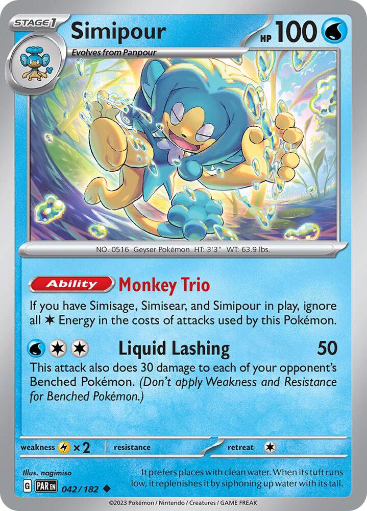 Pokemon Simipour 42/182 Paradox Rift