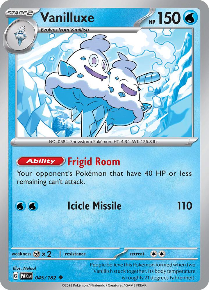 Pokemon Vanilluxe 45/182 Paradox Rift
