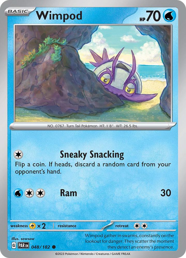 Pokemon Wimpod 48/182 Paradox Rift
