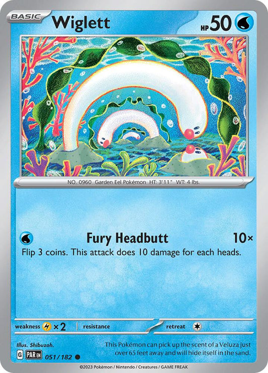 Pokemon Wiglett 51/182 Paradox Rift