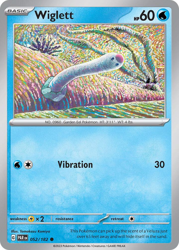 Pokemon Wiglett 52/182 Paradox Rift