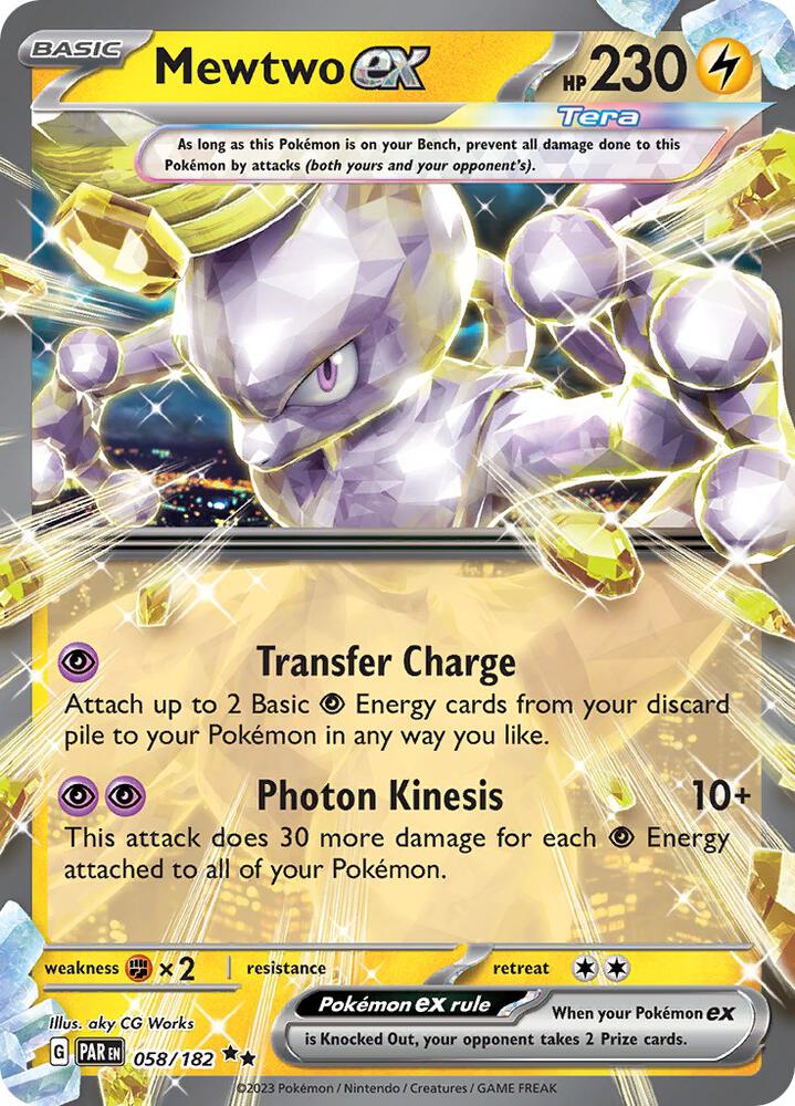 Pokemon Mewtwo ex 58/182 Paradox Rift