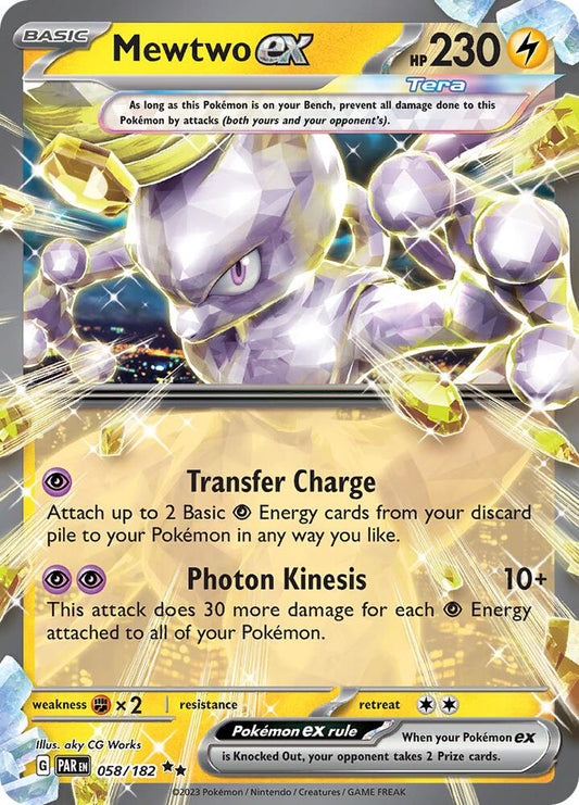 Pokemon Mewtwo ex 58/182 Paradox Rift
