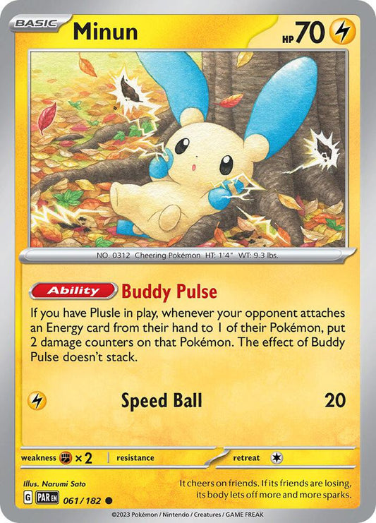 Pokemon Minun 61/182 Paradox Rift