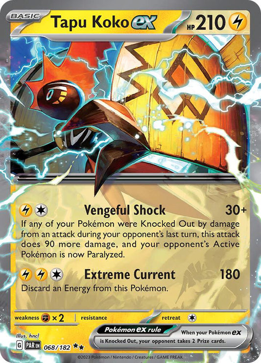 Pokemon Tapu Koko ex 68/182 Paradox Rift
