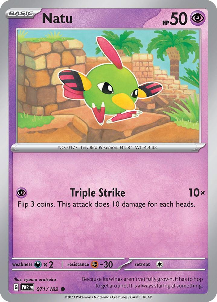 Pokemon Natu 71/182 Paradox Rift
