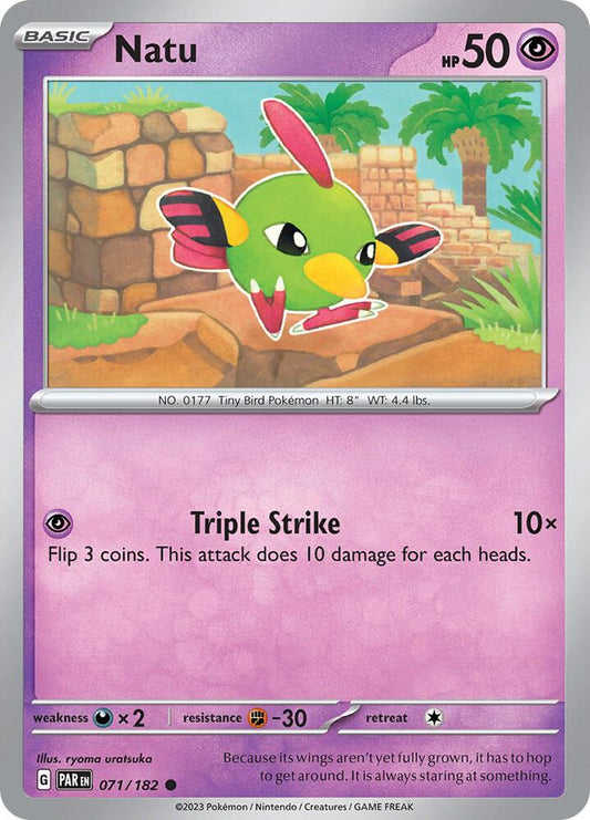 Pokemon Natu 71/182 Paradox Rift