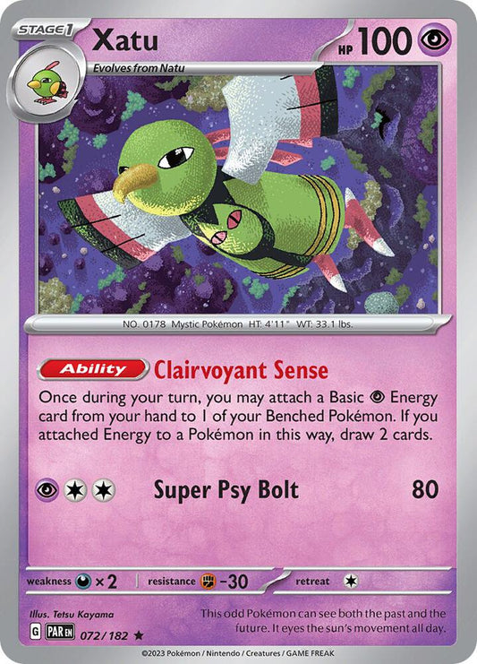 Pokemon Xatu 72/182 Paradox Rift