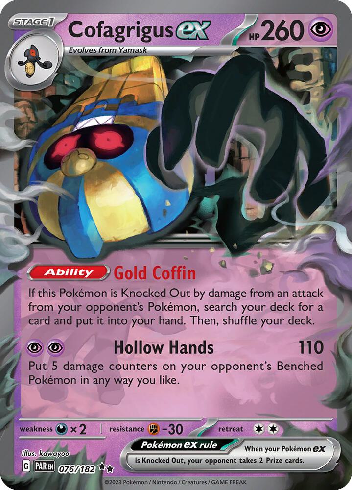 Pokemon Cofagrigus ex 76/182 Paradox Rift