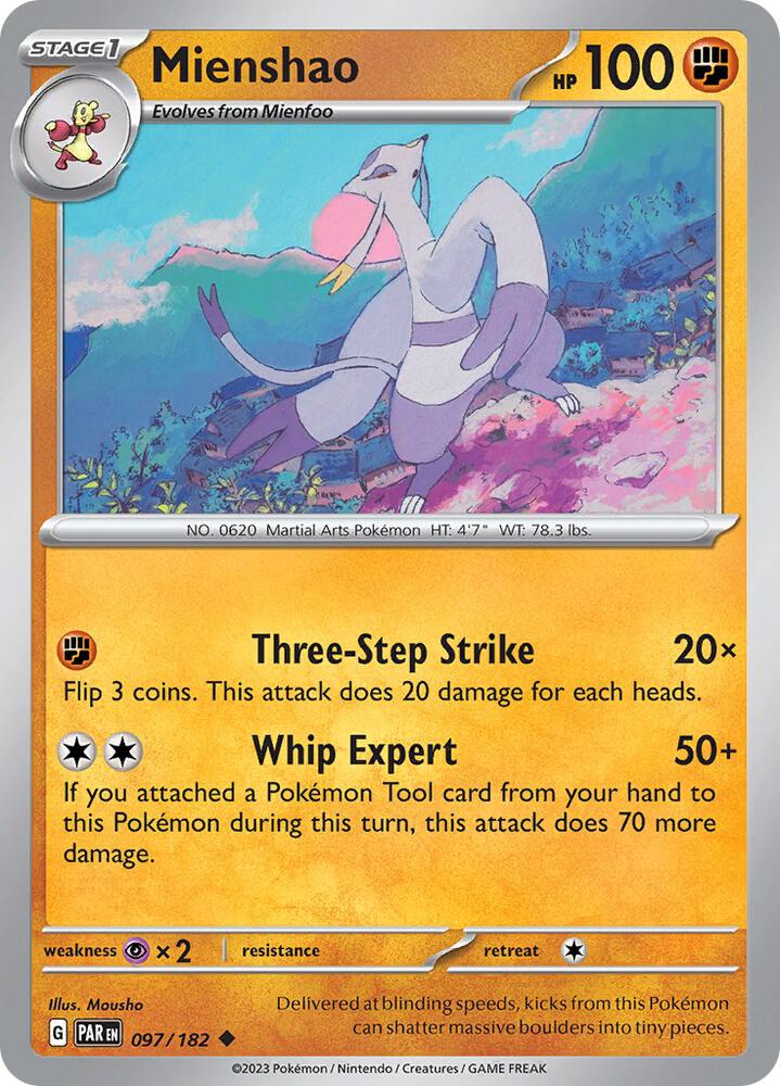 Pokemon Mienshao 97/182 Paradox Rift