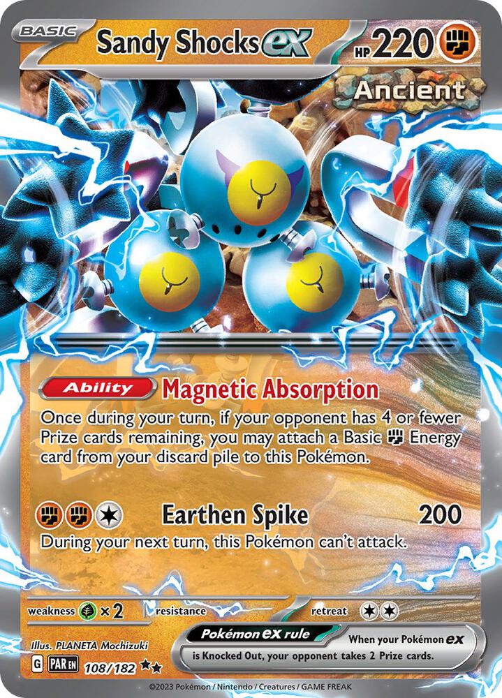 Pokemon Sandy Shocks ex 108/182 Paradox Rift