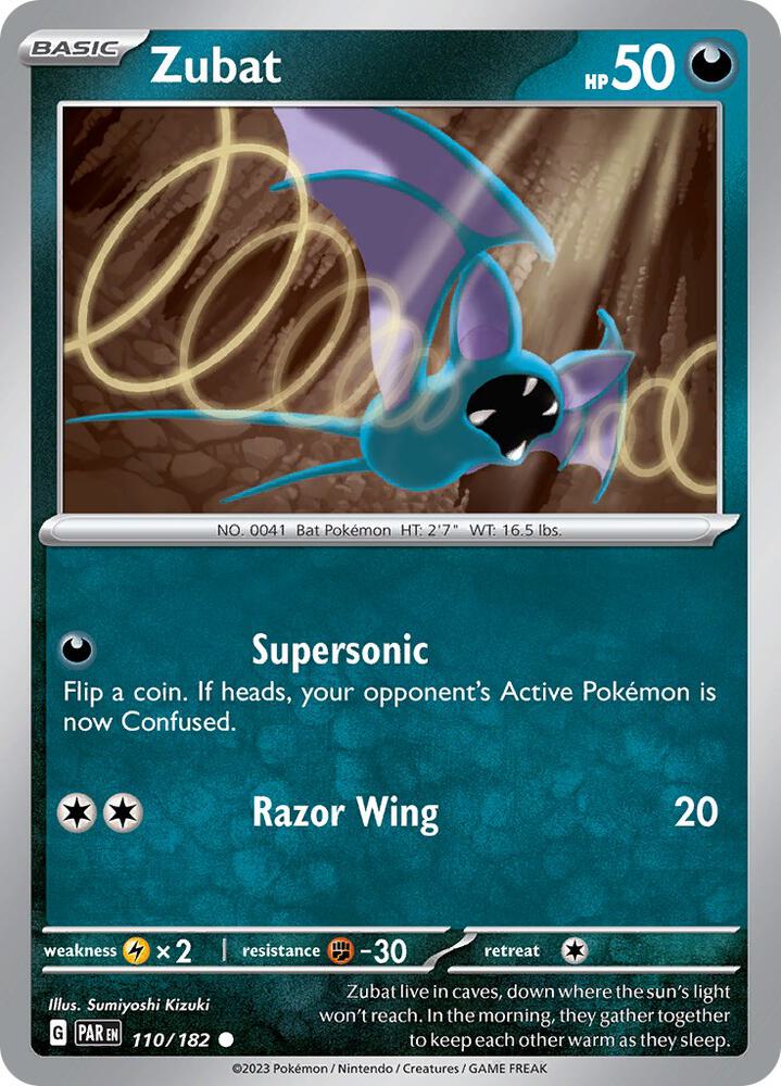 Pokemon Zubat 110/182 Paradox Rift