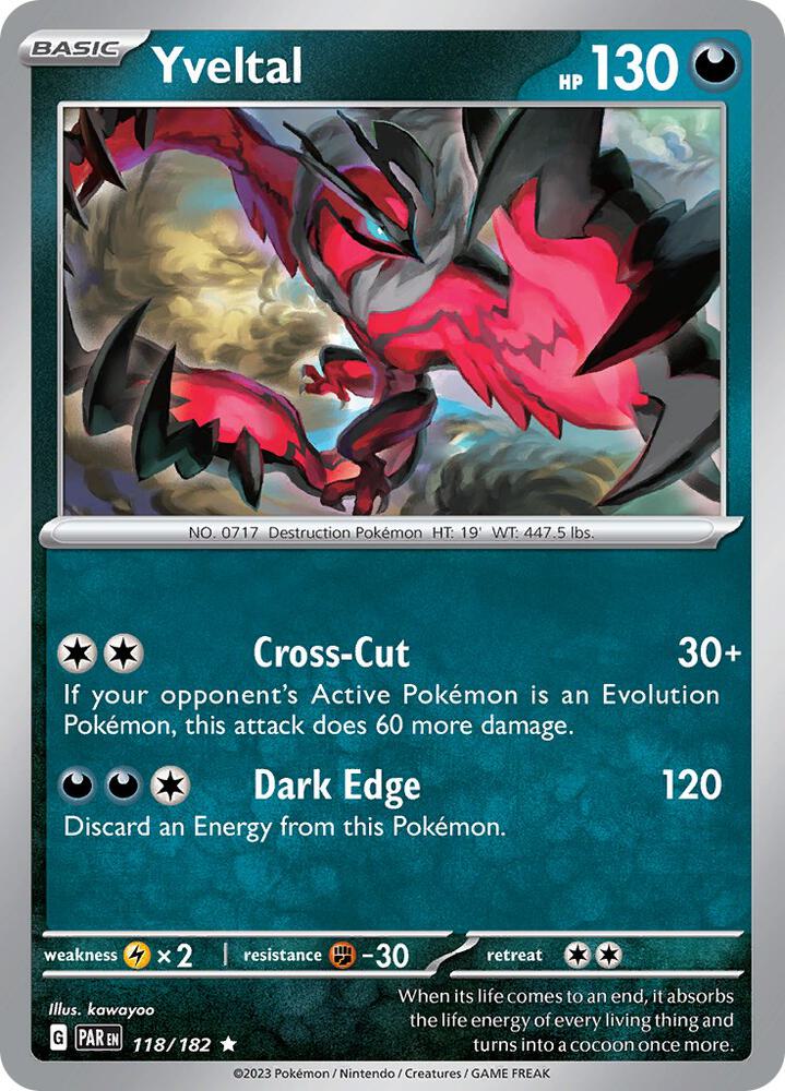 Pokemon Yveltal 118/182 Paradox Rift