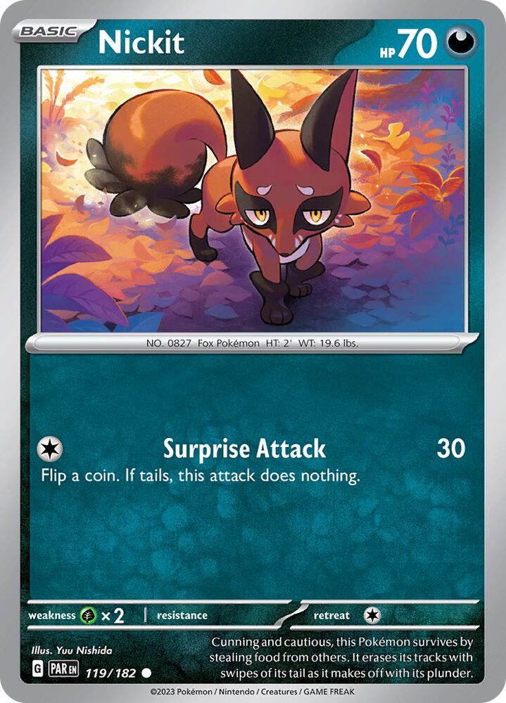 Pokemon Nickit 119/182 Paradox Rift