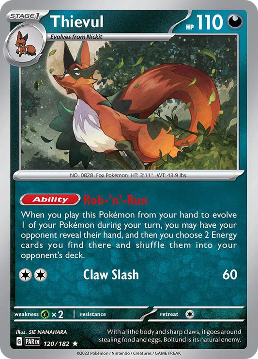 Pokemon Thievul 120/182 Paradox Rift
