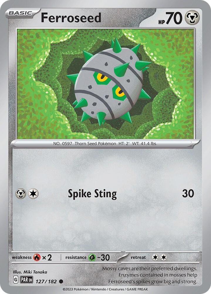 Pokemon Ferroseed 127/182 Paradox Rift
