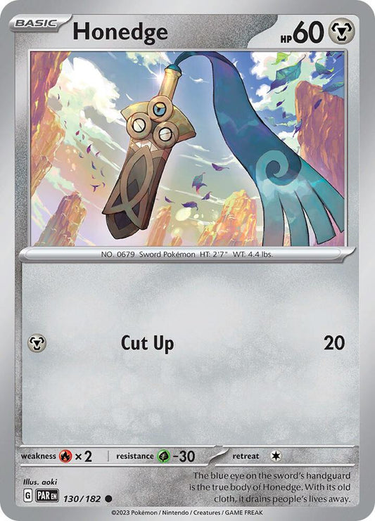 Pokemon Honedge 130/182 Paradox Rift
