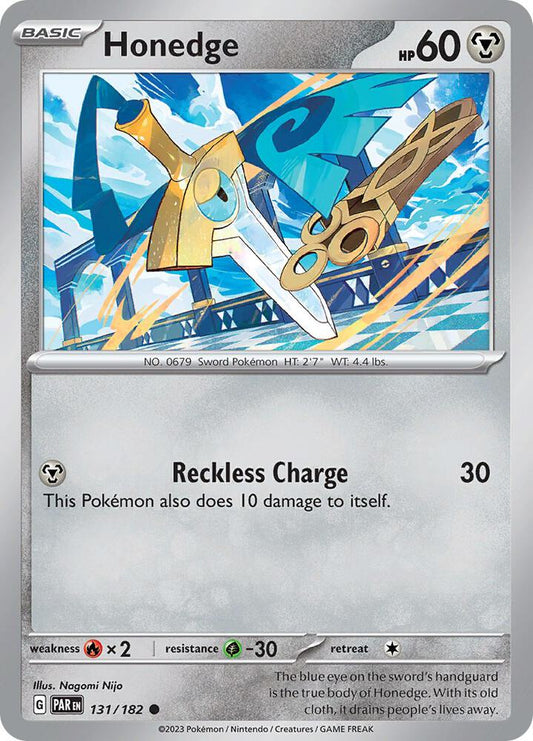 Pokemon Honedge 131/182 Paradox Rift