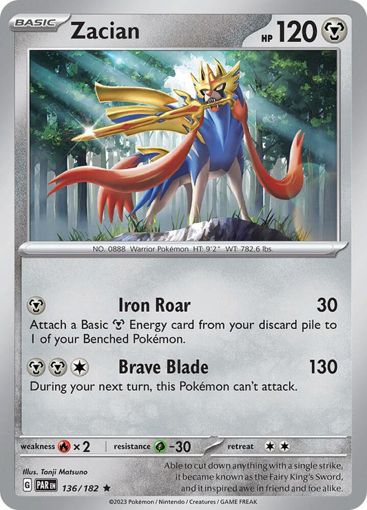 Pokemon Zacian 136/182 Paradox Rift