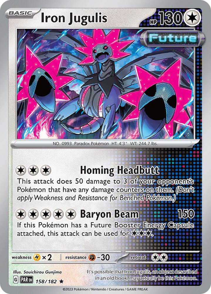 Pokemon Iron Jugulis 158/182 Paradox Rift