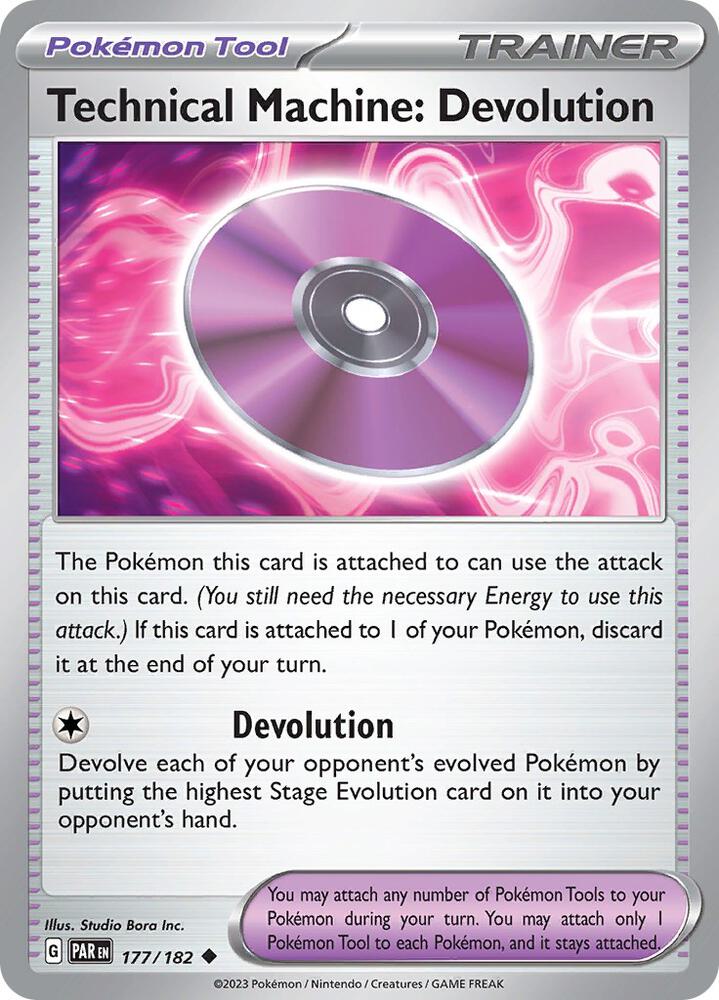 Pokemon Technical Machine: Devolution 177/182 Paradox Rift