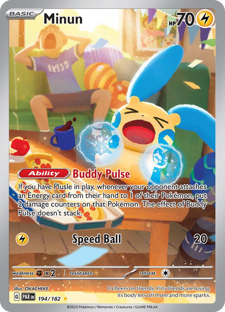 Pokemon Minun 194/182 Paradox Rift