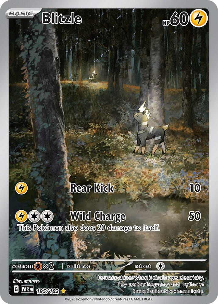 Pokemon Blitzle 195/182 Paradox Rift